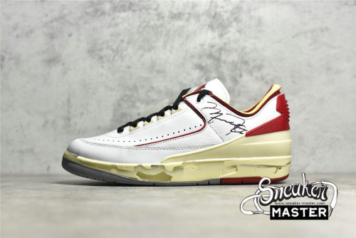 NIKE AIR JORDAN 2 RETRO LOW SP X OFF-WHITE WHITE/VARSITY RED/BLACK DJ4375-106
