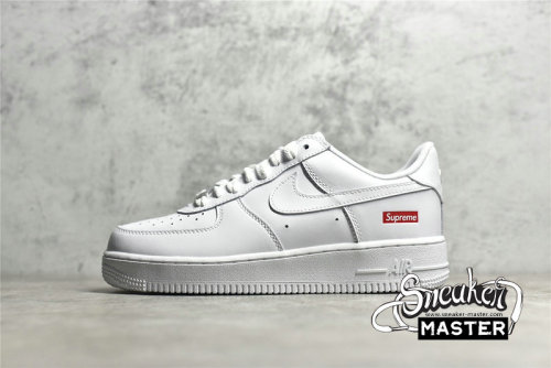 NIKE AIR FORCE 1 LOW BOX LOGO X SUPREME WHITE/WHITE/WHITE CU9225-100
