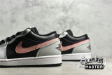 NIKE AIR JORDAN 1 LOW BLACK/GREY FOG/WHITE/BLEACHED CORAL 553558-062