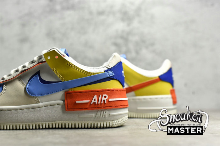 NIKE AIR FORCE 1 SHADOW SAIL/GAME ROYAL/RUSH ORANGE/UNIVERSITY BLUE CI0919-115