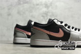 NIKE AIR JORDAN 1 LOW BLACK/GREY FOG/WHITE/BLEACHED CORAL 553558-062