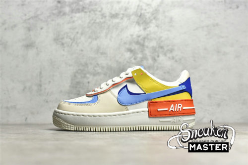 NIKE AIR FORCE 1 SHADOW SAIL/GAME ROYAL/RUSH ORANGE/UNIVERSITY BLUE CI0919-115