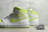 NIKE AIR JORDAN 1 MID WHITE/WHITE/LIME BQ6472-131