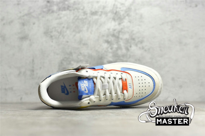 NIKE AIR FORCE 1 SHADOW SAIL/GAME ROYAL/RUSH ORANGE/UNIVERSITY BLUE CI0919-115