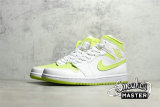 NIKE AIR JORDAN 1 MID WHITE/WHITE/LIME BQ6472-131