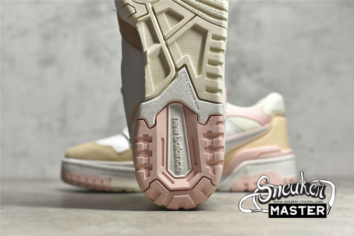 NEW BALANCE 550 RUNNING SHOES WHITE/LIGHT PINK/BEIGE BBW550WP