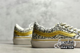 VANS SK8-LOW REISSUE SF X THE TEXTURED WAVES BEIGE/BLACK/GOLD VN0A4UWIB83