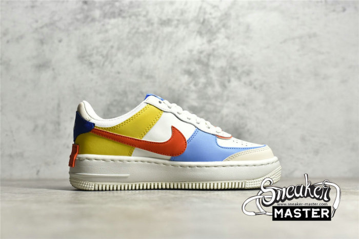 NIKE AIR FORCE 1 SHADOW SAIL/GAME ROYAL/RUSH ORANGE/UNIVERSITY BLUE CI0919-115