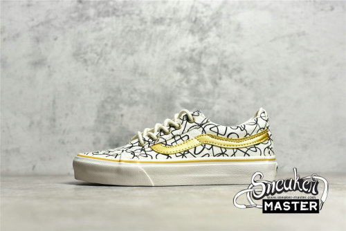 VANS SK8-LOW REISSUE SF X THE TEXTURED WAVES BEIGE/BLACK/GOLD VN0A4UWIB83
