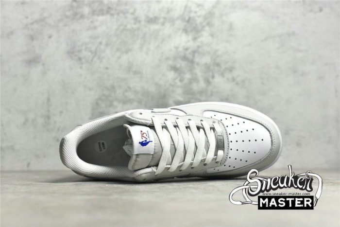 NIKE AIR FORCE 1 LOW NBA 75TH WHITE/WHITE/LIGHT GREY AA6902-201