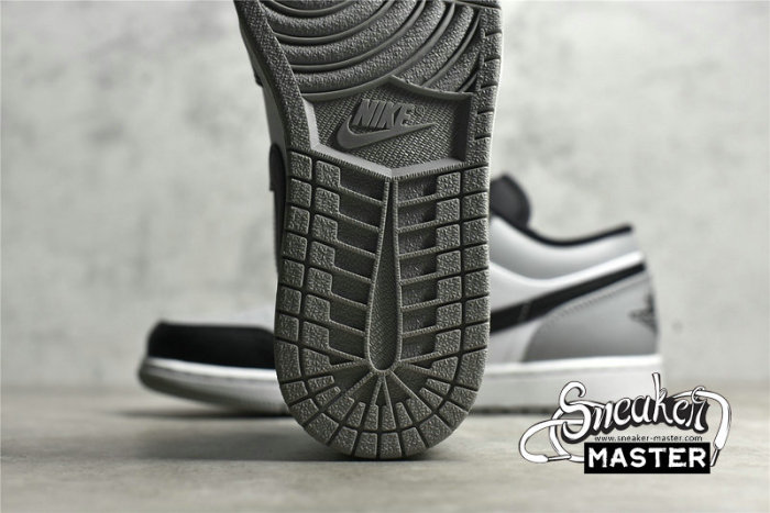 NIKE AIR JORDAN 1 LOW SHADOW TOE LIGHT SMOKE GREY/BLACK/WHITE 553558-052