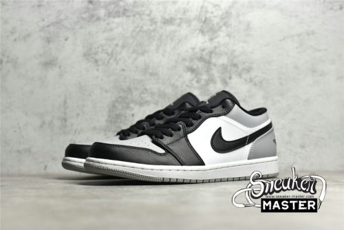 NIKE AIR JORDAN 1 LOW SHADOW TOE LIGHT SMOKE GREY/BLACK/WHITE 553558-052