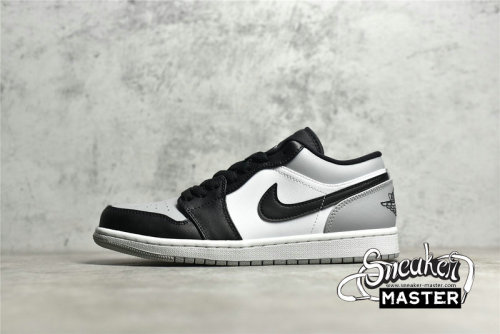 NIKE AIR JORDAN 1 LOW SHADOW TOE LIGHT SMOKE GREY/BLACK/WHITE 553558-052