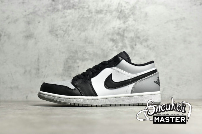 NIKE AIR JORDAN 1 LOW SHADOW TOE LIGHT SMOKE GREY/BLACK/WHITE 553558-052