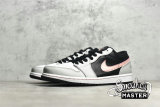 NIKE AIR JORDAN 1 LOW BLACK/GREY FOG/WHITE/BLEACHED CORAL 553558-062