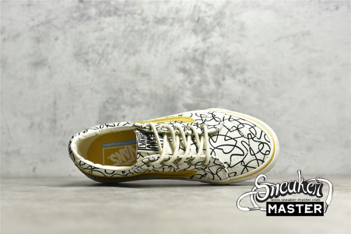 VANS SK8-LOW REISSUE SF X THE TEXTURED WAVES BEIGE/BLACK/GOLD VN0A4UWIB83