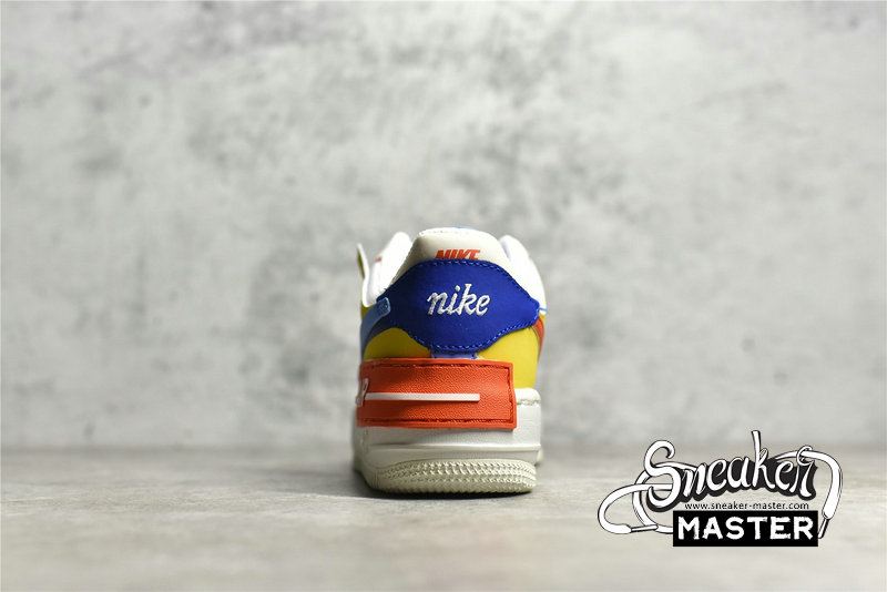 NIKE AIR FORCE 1 SHADOW SAIL/GAME ROYAL/RUSH ORANGE/UNIVERSITY BLUE