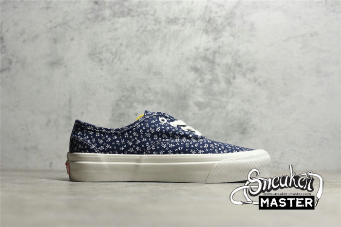 VANS ANAHEIM OG FLORAL AUTHENTIC 44 DX SKATE SHOES BLUE/WHITE VN0A7Q5CNVY