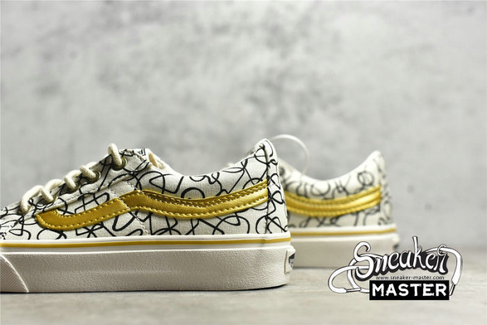 VANS SK8-LOW REISSUE SF X THE TEXTURED WAVES BEIGE/BLACK/GOLD VN0A4UWIB83