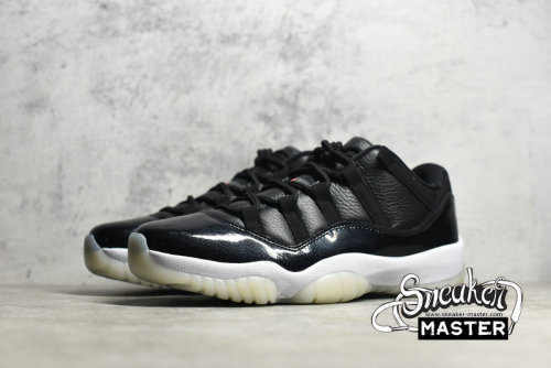 NIKE AIR JORDAN 11 RETRO LOW 72-10 BLACK/GYM RED/WHITE/SAIL AV2187-001