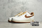 NIKE AIR FORCE 1 LOW WHITE/WHITE/BROWN CW3388-204