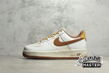 NIKE AIR FORCE 1 LOW WHITE/WHITE/BROWN CW3388-204