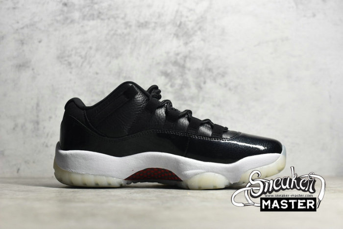 NIKE AIR JORDAN 11 RETRO LOW 72-10 BLACK/GYM RED/WHITE/SAIL AV2187-001