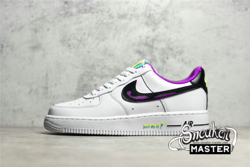 NIKE AIR FORCE 1 LOW 07 JUST DO IT WHITE/BLACK/PURPLE DX3933-100