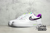 NIKE AIR FORCE 1 LOW 07 JUST DO IT WHITE/BLACK/PURPLE DX3933-100