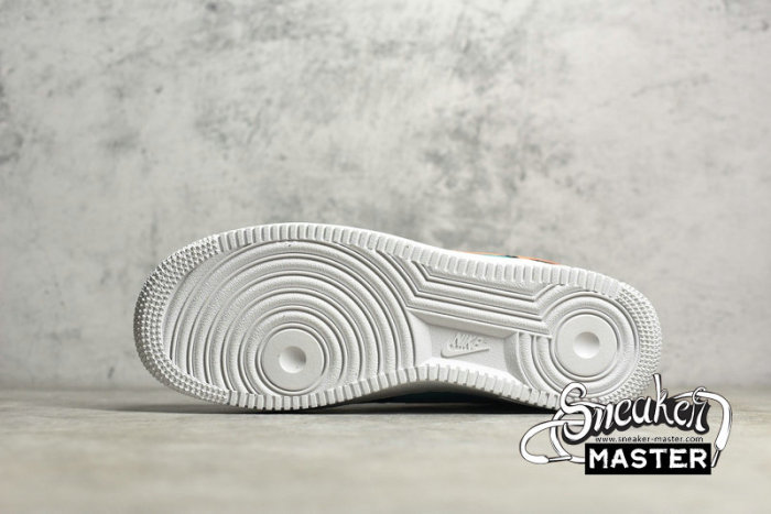 NIKE AIR FORCE 1 LOW 07 WHITE/BLUE/BLACK-YELLOW CI0057-100