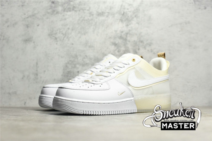 NIKE AIR FORCE 1 REACT WHITE/COCONUT MILK/LIGHT IRON ORE/WHITE DH7615-100