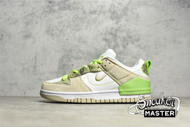 NIKE SB DUNK LOW DISRUPT 2 GREEN SNAKE PHANTOM/OLIVE AURA/VIVID GREEN/LIGHT STONE DV3206-001