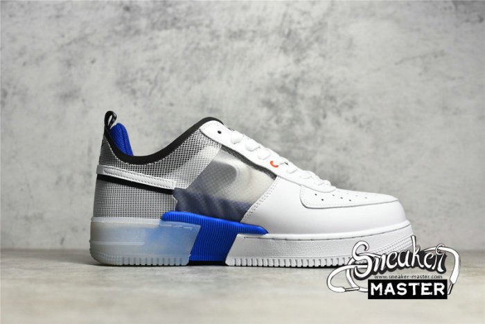 NIKE AIR FORCE 1 REACT WHITE/LIGHT PHOTO BLUE-DEEP ROYAL BLUE DH7615-101