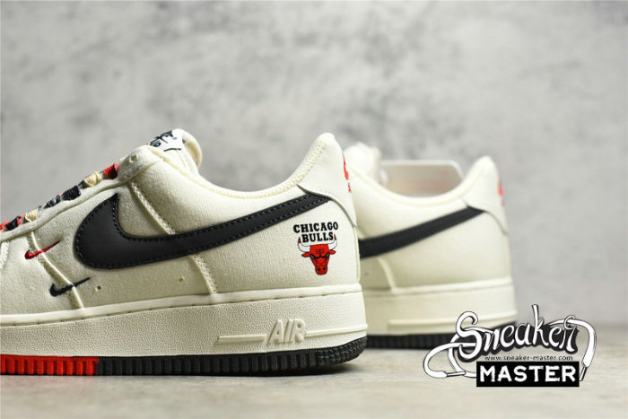 NIKE AIR FORCE 1 LOW BEIGE/DARK GREY-RED NA2022-005