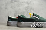 VANS VAULT BY VANS OG CLASSIC SLIP-ON X ADSUM DARK GREEN/DARK GREEN/WHITE VN0A32QN72C