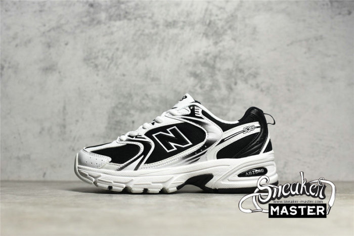 NEW BALANCE 530V2 RETRO RUNNING SHOES BLACK/WHITE/BLACK MR530SJ