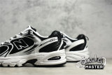 NEW BALANCE 530V2 RETRO RUNNING SHOES BLACK/WHITE/BLACK MR530SJ