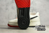NIKE AIR FORCE 1 LOW BEIGE/DARK GREY-RED NA2022-005