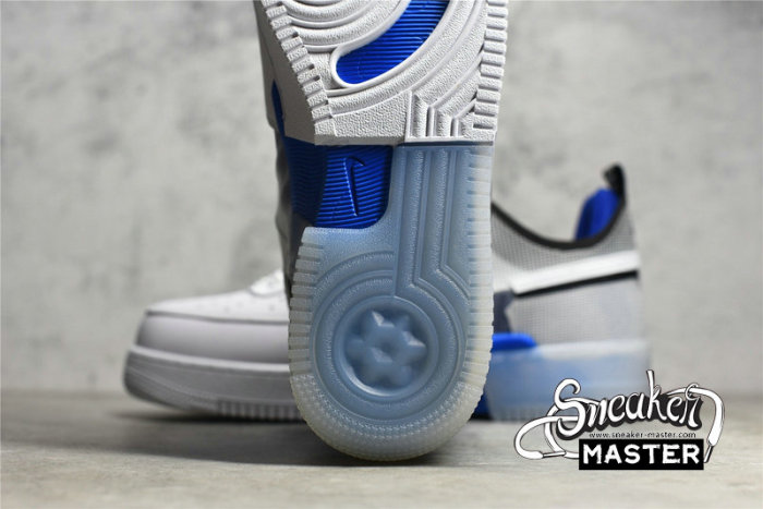 NIKE AIR FORCE 1 REACT WHITE/LIGHT PHOTO BLUE-DEEP ROYAL BLUE DH7615-101