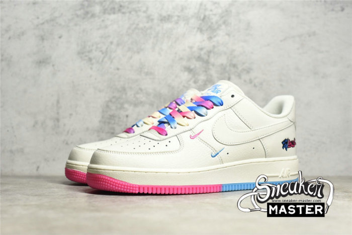 NIKE AIR FORCE 1 LOW 07 SU19 MIAMI WHITE/BLUE/PINK KU0902-112