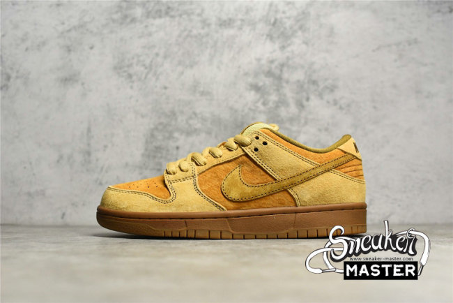 NIKE SB DUNK LOW REVERSE REESE FORBES WHEAT DUNE/TWIG-WHEAT-GUM MEDIUM BROWN 883232-700
