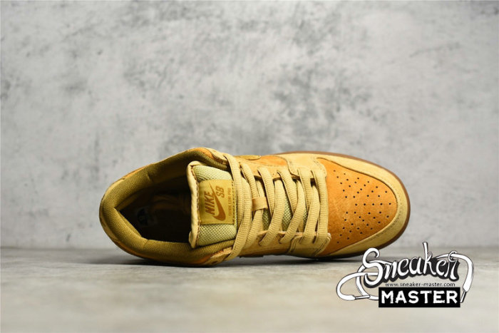 NIKE SB DUNK LOW REVERSE REESE FORBES WHEAT DUNE/TWIG-WHEAT-GUM MEDIUM BROWN 883232-700