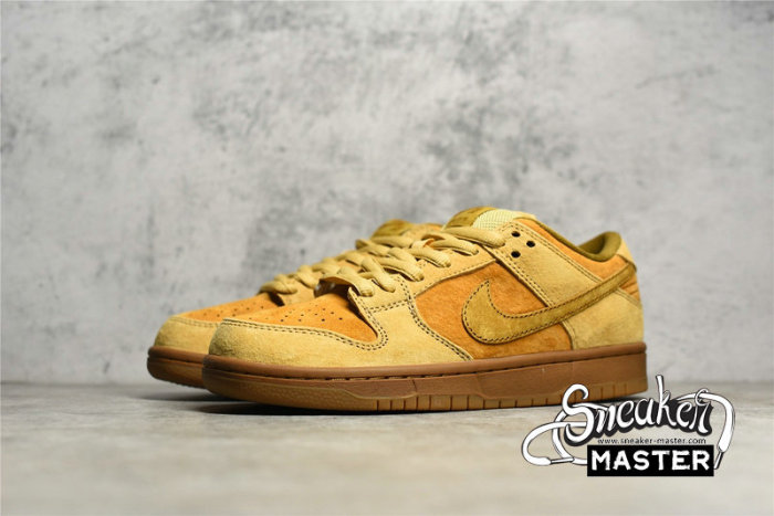 NIKE SB DUNK LOW REVERSE REESE FORBES WHEAT DUNE/TWIG-WHEAT-GUM MEDIUM BROWN 883232-700