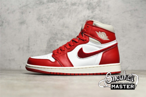 NIKE AIR JORDAN 1 HIGH OG NEWSTALGIA CHENILLE LIGHT IRON ORE/VARSITY RED/SAIL DJ4891-061