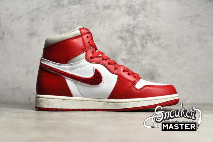 NIKE AIR JORDAN 1 HIGH OG NEWSTALGIA CHENILLE LIGHT IRON ORE/VARSITY RED/SAIL DJ4891-061