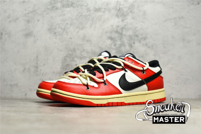 NIKE SB DUNK LOW EMB 75TH ANNIVERSARY WHITE/BLACK/CHILE RED DD3363-100