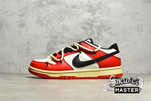 NIKE SB DUNK LOW EMB 75TH ANNIVERSARY WHITE/BLACK/CHILE RED DD3363-100