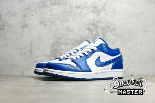 NIKE AIR JORDAN 1 LOW WHITE/DARK MARINA BLUE DC0774-114