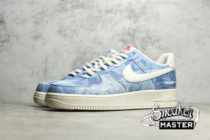 NIKE AIR FORCE 1 LOW 07 DENIM BLUE/BEIGE/RED DY1830-100