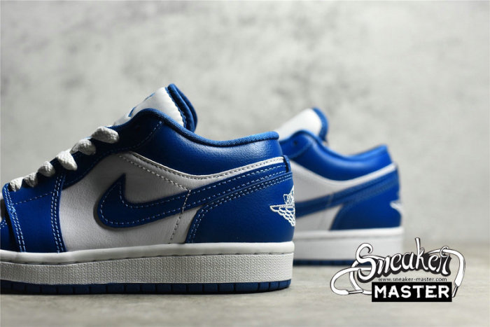 NIKE AIR JORDAN 1 LOW WHITE/DARK MARINA BLUE DC0774-114